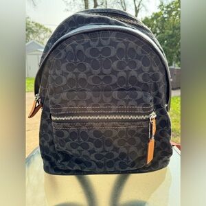 Coach West-charter Backpack In Signature Black Denim
